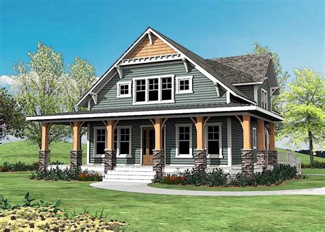 craftsman house plans with wrap around porch|craftsman style bungalow house plans.